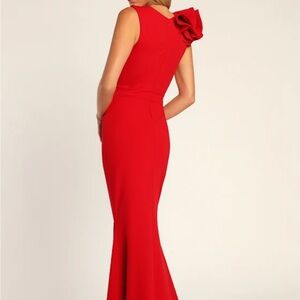 Lulu's One Shoulder Red Dress